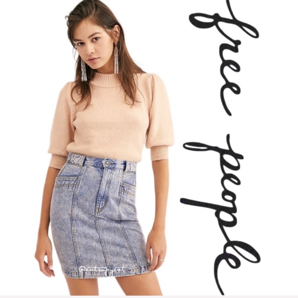 NWT Free People Denim Mini Skirt